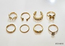 ANILLOS SET DE 8  MARIPOSA