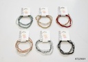 PULSERAS PIEDRAS COLORES SET DE 3