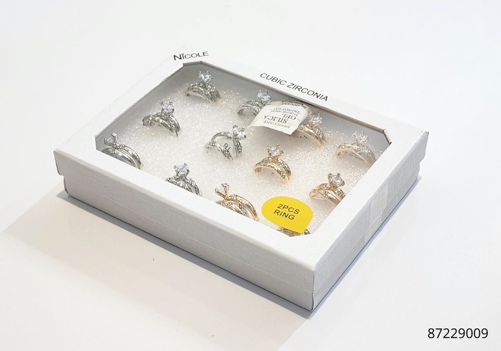 ANILLOS PIEDRA SET DE 2 PAR