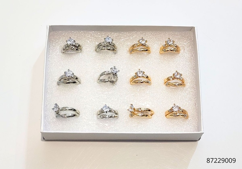 ANILLOS PIEDRA SET DE 2 PAR
