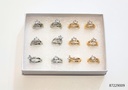 ANILLOS PIEDRA SET DE 2 PAR