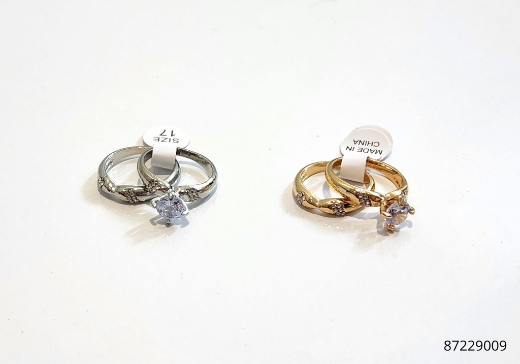 ANILLOS PIEDRA SET DE 2 PAR