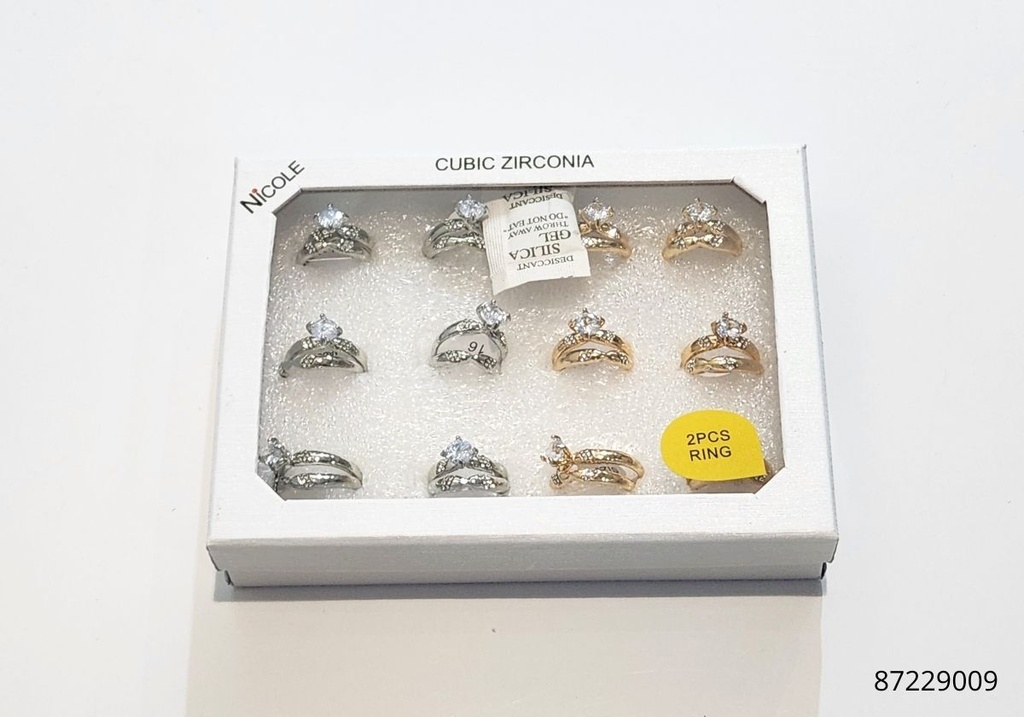 ANILLOS PIEDRA SET DE 2 PAR