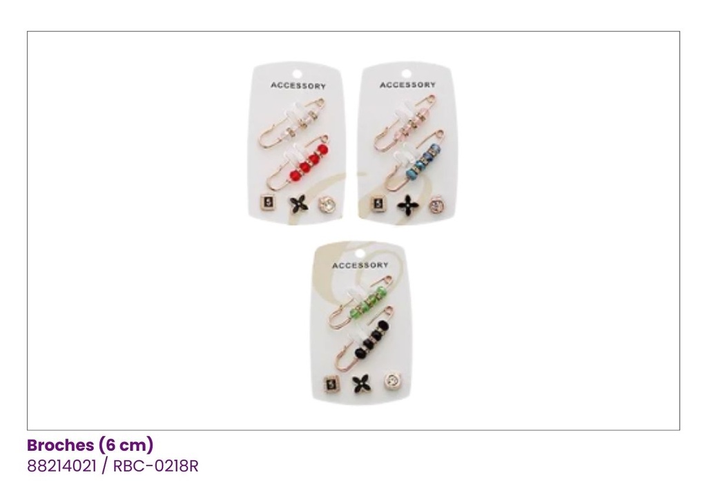 PRENDEDOR BROCHES COLORES PASTELES