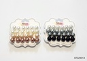 ZARCILLOS PERLAS SATINADAS SET DE 12