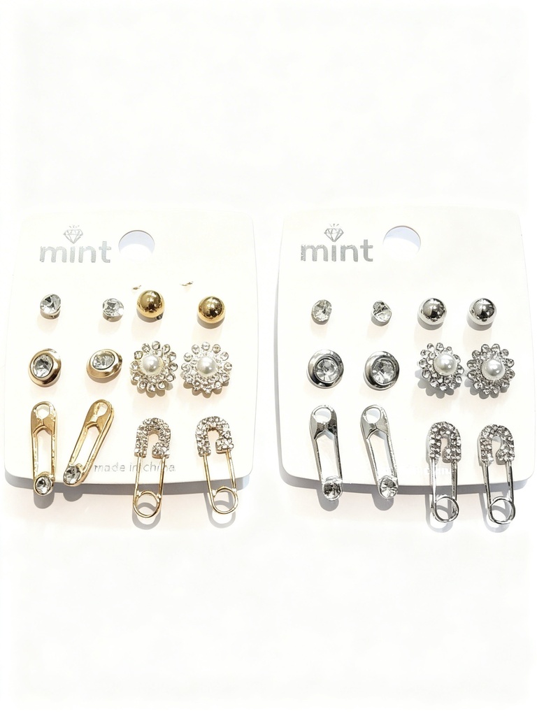 ZARCILLOS TOPITOS CLIP SET DE 6