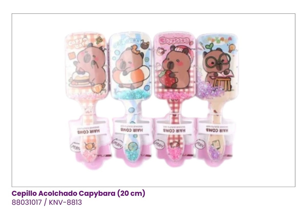 CEPILLOS ACOLCHAFOS CAPYBARA (20 CM)