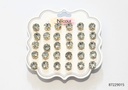 ZARCILLOS TOPITOS BRILLANTES SET DE15 