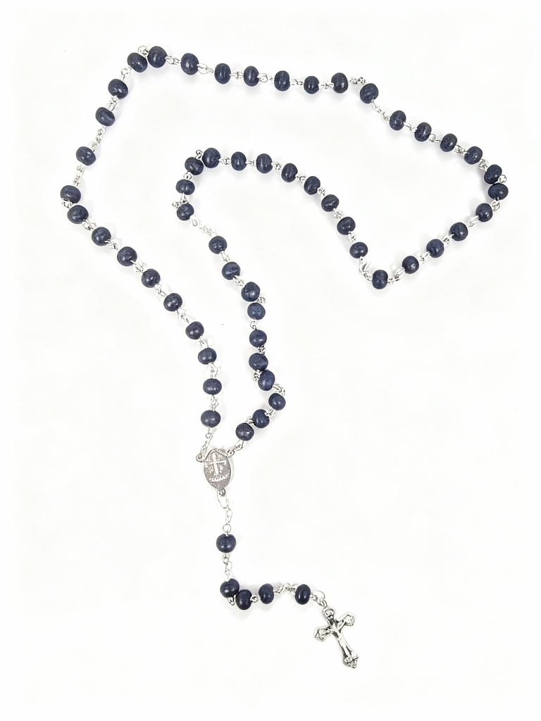 ROSARIOS ESTUCHE REDONDO NEGRO