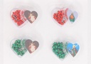 ROSARIOS ESTUCHE CORAZON COLORES