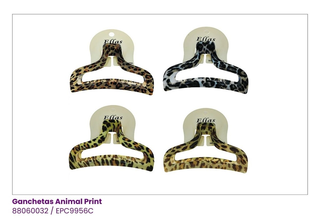 GANCHETAS ANIMAL PRINT