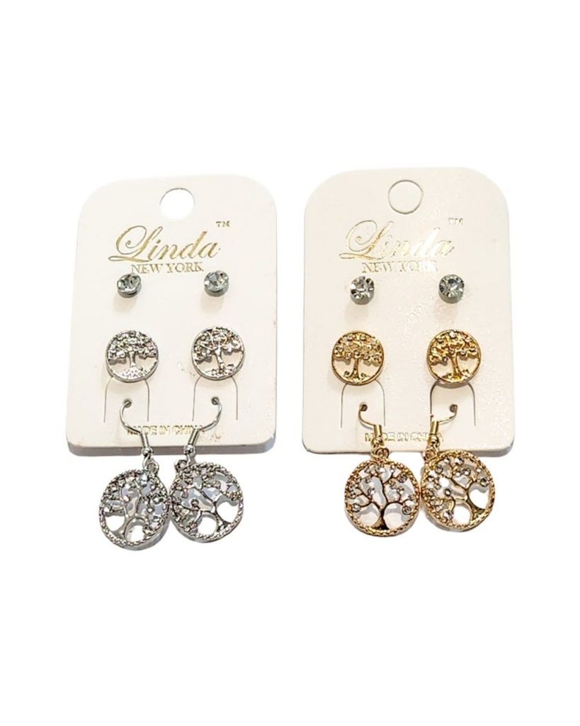 ZARCILLOS LARGOS ARBOL SET DE 3