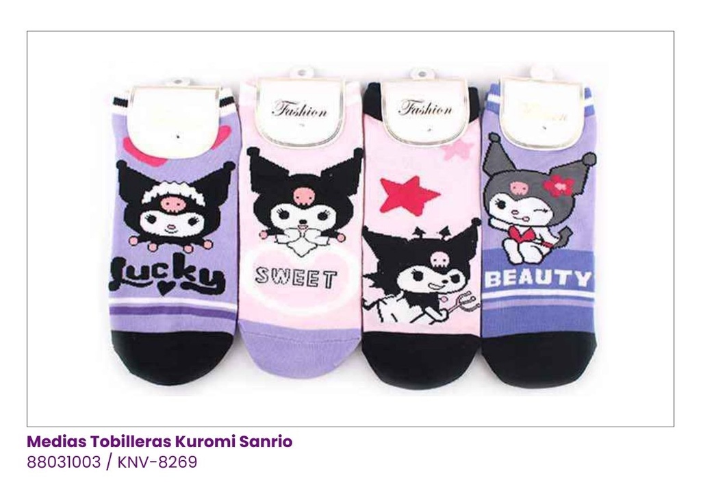 MEDIAS TOBILLERAS KUROMI