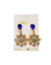 ZARCILLOS STRASS FLOR PIEDRA COLORES