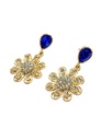 ZARCILLOS STRASS FLOR PIEDRA COLORES