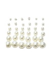 ZARCILLOS TOPITOS PERLAS SET DE 18 PARES