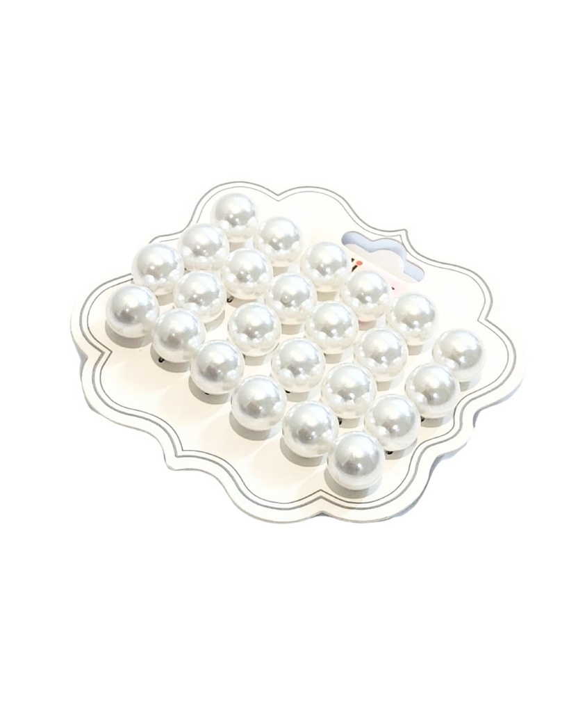 ZARCILLOS TOPITOS PERLAS SET DE 12 