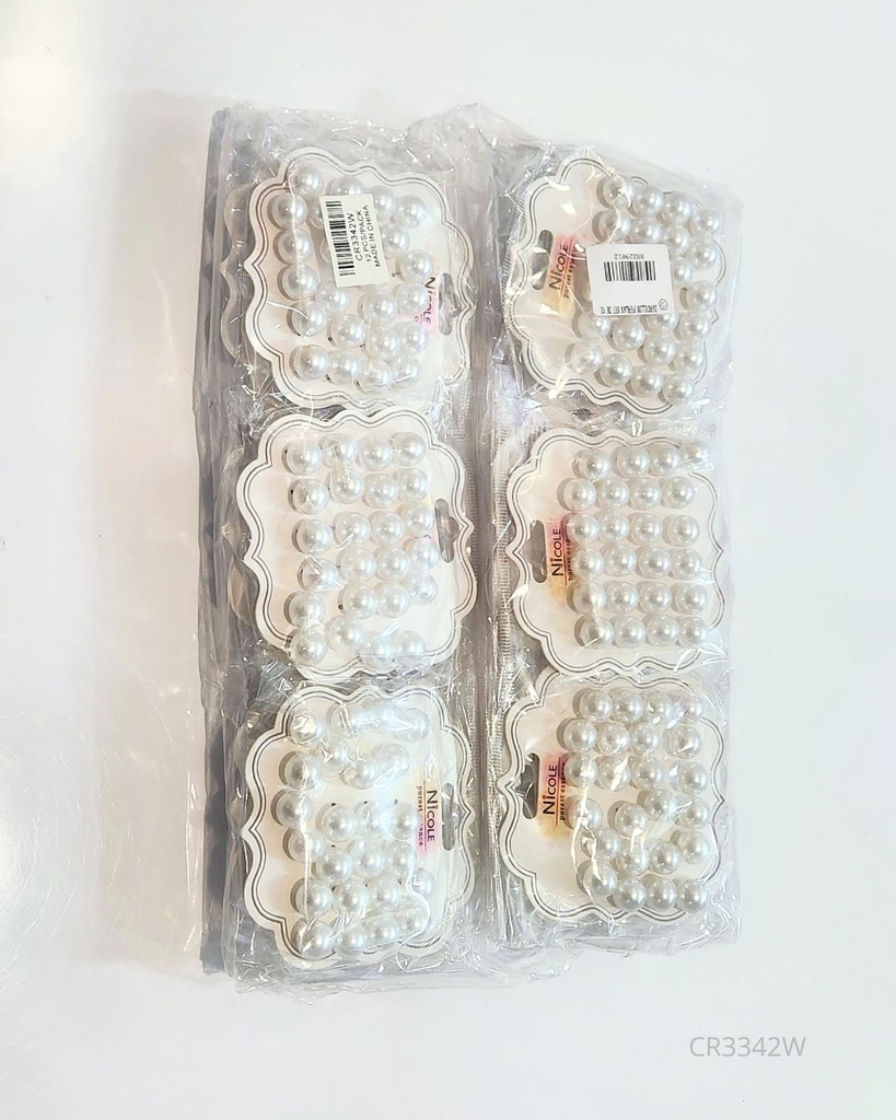 ZARCILLOS TOPITOS PERLAS SET DE 12 