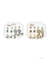 ZARCILLOS TOPITOS MARIPOSA SET DE 6 PARES