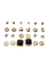 ZARCILLOS TOPITOS SET DE 12 PARES