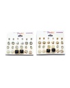 ZARCILLOS TOPITOS SET DE 12 PARES