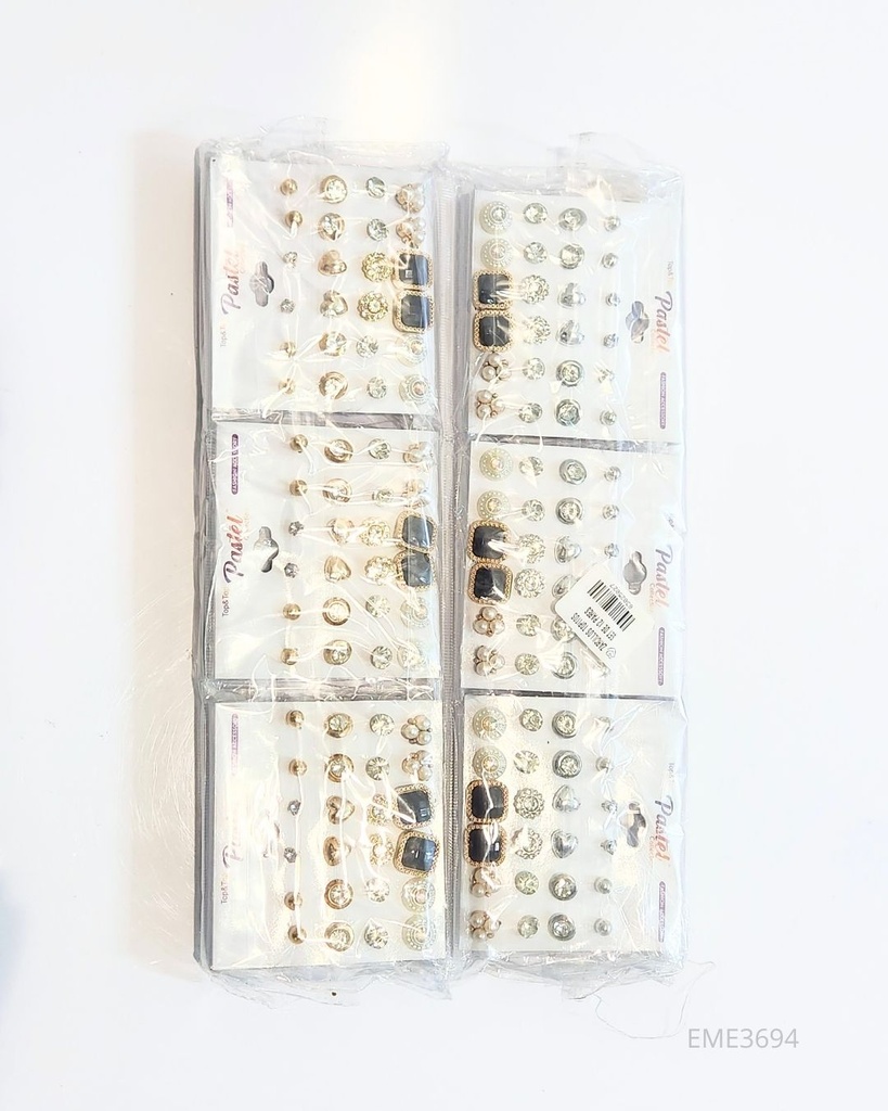 ZARCILLOS TOPITOS SET DE 12 PARES