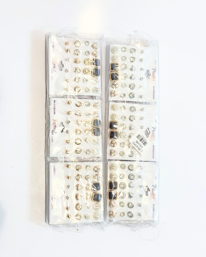 ZARCILLOS TOPITOS SET DE 12 PARES