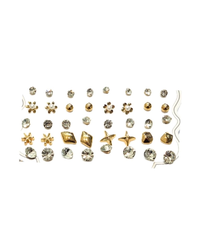 ZARCILLOS TOPITOS SET DE 20 PARES