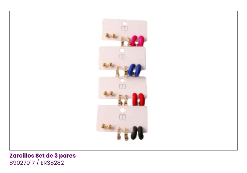 ARGOLLAS COLORES SET DE 3
