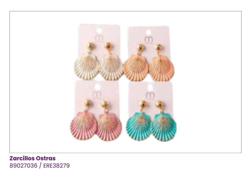 ZARCILLOS OSTRA COLORES