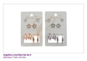 ARGOLLAS Y ZARCILLOS TOPITOS ESTRELLA SET DE 4