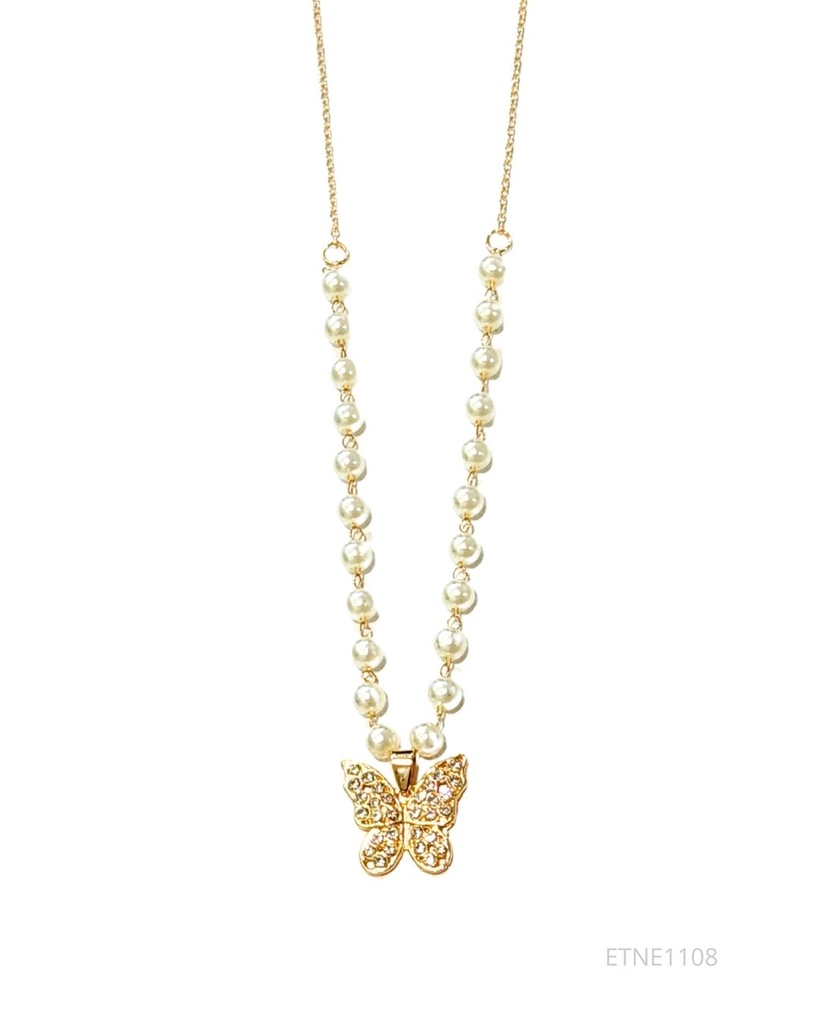 COLLARES MARIPOSA PERLA