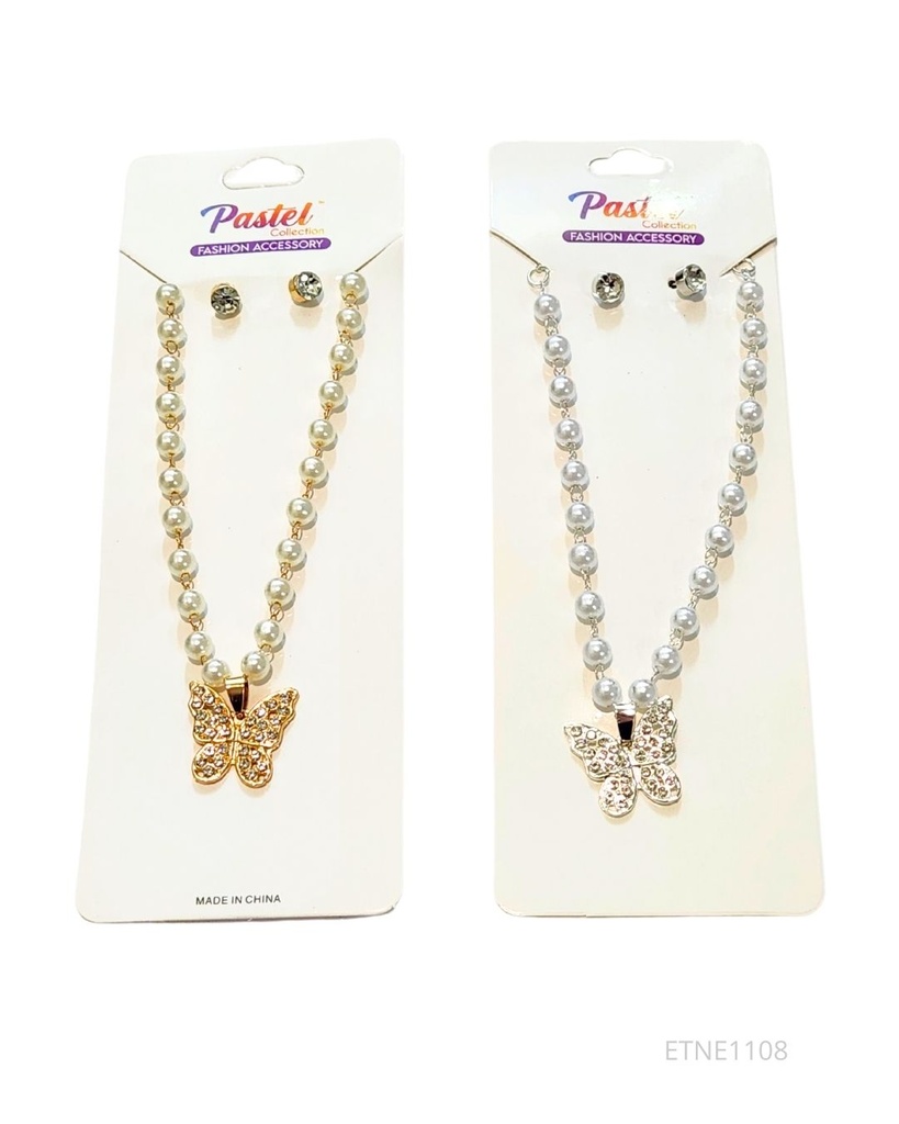 COLLARES MARIPOSA PERLA