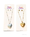 COLLARES RELICARIOS CORAZON LISO