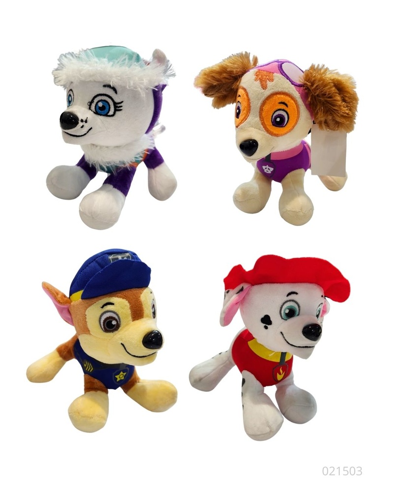 PELUCHES PAW PATROL PEQUEÑOS CON CHUPON (15 CM)