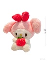 PELUCHES SANRIO FRESA (KUROMI-MY MELODY) (20 CM)