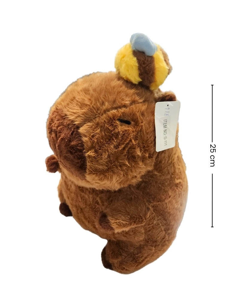 PELUCHES CAPYBARA CON ABEJA PEQUEÑO (25 CM)