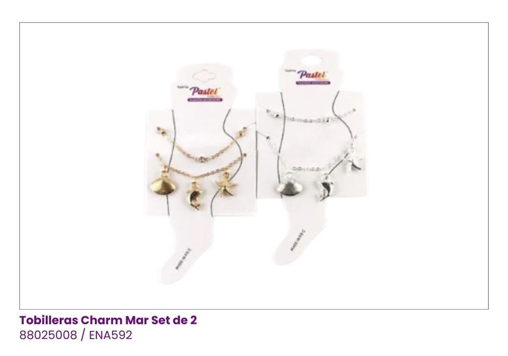 TOBILLERAS CHARM MAR SET DE 2