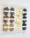 GANCHETAS ACRILICAS MATE FLOR SET DE 2