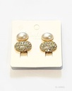 ZARCILLOS A PRESION PERLA STRASS