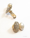 ZARCILLOS A PRESION PERLA STRASS
