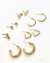 ZARCILLOS TOPITOS Y ARGOLLAS SET DE 6