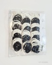 COLAS LYCRA BLANCO Y NEGRO SET DE 12 (6 CM)