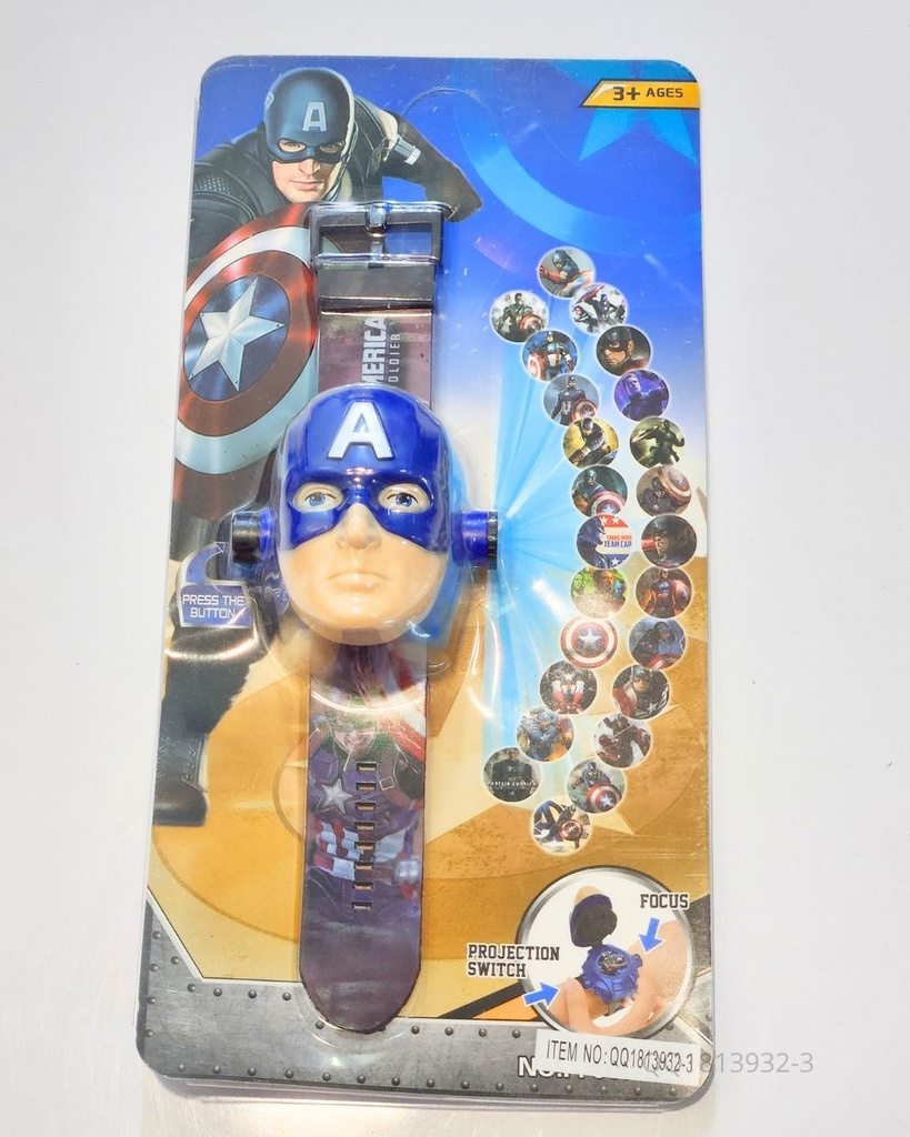 RELOJ PROYECTOR CAPITAN AMERICA