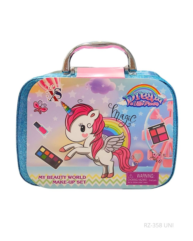 MAQUILLAJE UNICORNIO MALETA SET PARA NIÑAS