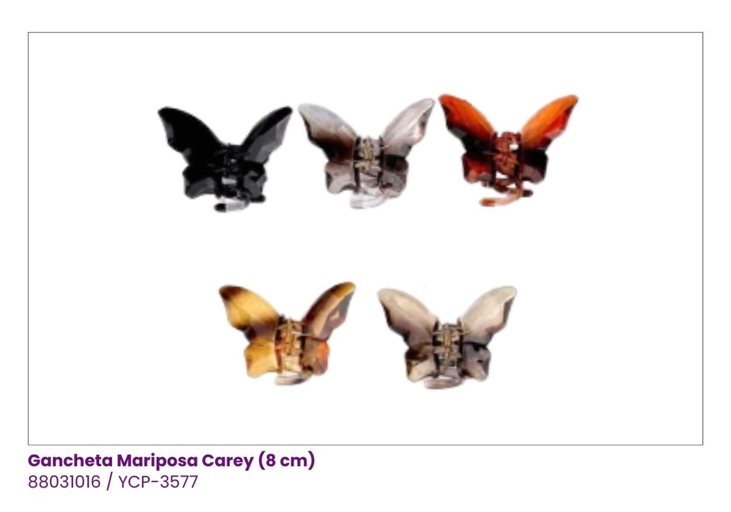 GANCHETAS MARIPOSAS CAREY