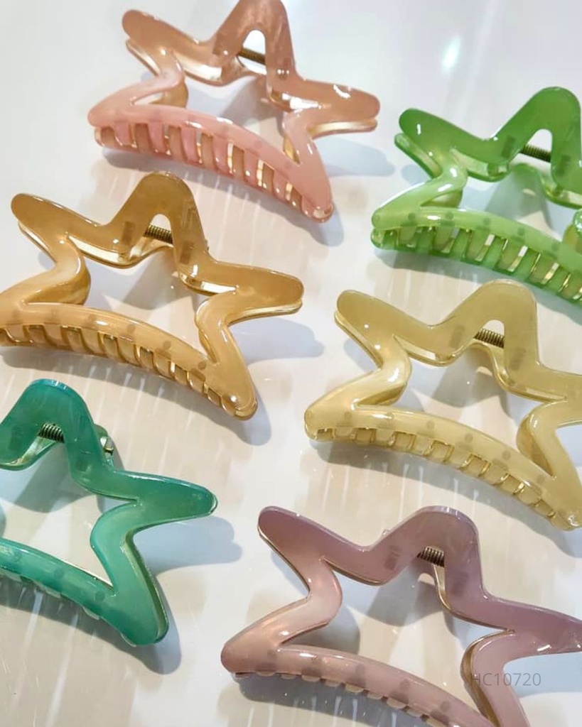 GANCHETAS ACRILICAS ESTRELLAS PASTEL