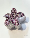 GANCHETAS ACRILICAS FLOR HAWAIANA ANIMAL PRINT  