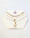 COLLARES CADENAS SET DE 3 MARIPOSA
