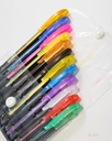 BOLIGRAFOS LAPICEROS NEON CON ESCARCHA SET DE 12